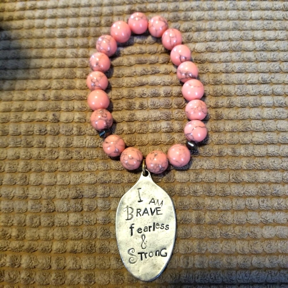 Stretchy charmed bracelet